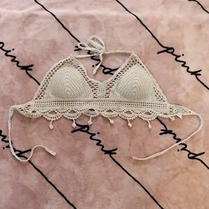 Crochet Halter Bikini Top